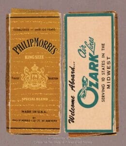 1950s PM Ozark Airlines - Philip Morris cigarettes
